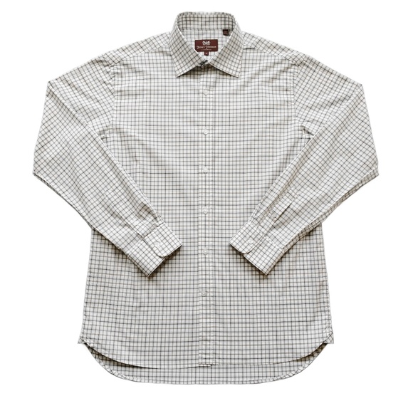 HICKEY FREEMAN White Check Sport Shirt Medium M - Picture 2 of 7